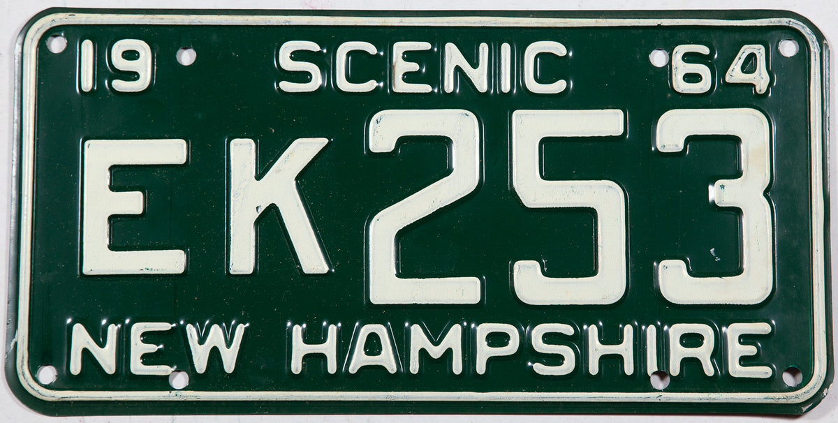 1964 New Hampshire License Plates Brandywine General Store
