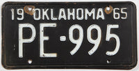 1965 Oklahoma car license plate in very good minus condition