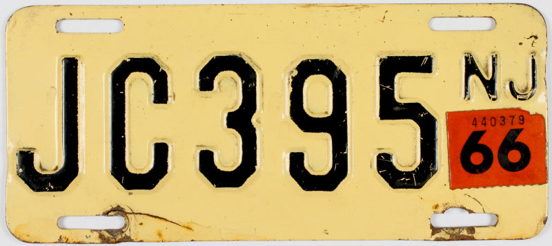 1966 New Jersey Motorcycle License Plate | Brandywine General Store