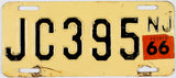 1966 New Jersey Motorcycle License Plate