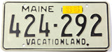 A classic 1966 Maine car license plate in excellent condition