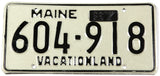 A classic 1967 Maine car license plate in excellent minus condition