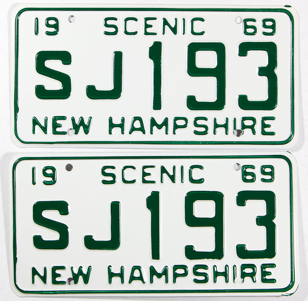 1969 New Hampshire License Plates Brandywine General Store