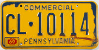 A 1969 Pennsylvania commercial license plate in very good condition