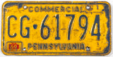 A 1969 Pennsylvania commercial license plate in good plus condition