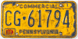 A 1969 Pennsylvania commercial license plate in good plus condition