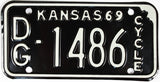 1969 Kansas Motorcycle License Plate