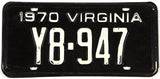 A classis 1970 Virginia truck tractor license plate in NOS excellent minus condition