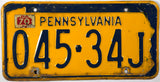 1970 Pennsylvania Car License Plate in very good minus condition