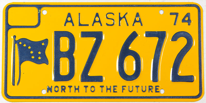 1974 Alaska License Plate