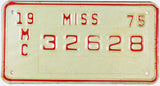 1975 Mississippi Motorcycle License Plate
