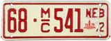 1975 Nebraska Motorcycle License Plate from Keith County