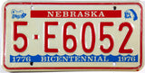 1976 Nebraska car single license plate from Dodge County in excellent condition