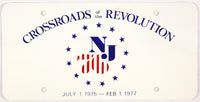 1976 New Jersey Bicentennial booster license plate