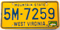 A classic 1976 West Virginia passenger car license plate for sale at Brandywine General Store in very good plus condition