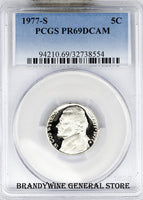 1977-S Jefferson Nickel certified PCGS Proof 69 Deep Cameo