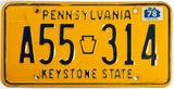 A classic 1978 Pennsylvania car license plate in very good plus condition