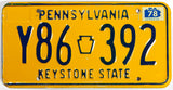 A classic 1978 Pennsylvania car license plate in excellent minus condition