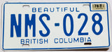 1978 British Columbia Canada car license plate in excellent condition