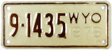 1978 Wyoming Motorcycle License Plate