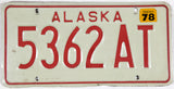 A vintage 1978 Alaska Truck License Plate