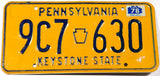1978 Pennsylvania car license plate in very good plus condition