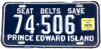 A classic 1978 passenger car license plate from the Canadian province of Prince Edward Island in very good plus condition