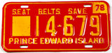 1978 Prince Edward Island heavy truck license plate in excellent minus condition