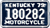 1979 Kentucky Motorcycle License Plate