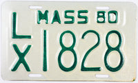 1980 Massachusetts Motorcycle License Plate