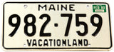 A classic 1980 Maine DMV car license plate in excellent condition