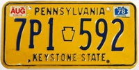 1981 Pennsylvania car license plate in very good plus condition