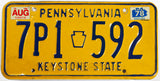 1981 Pennsylvania car license plate in very good plus condition