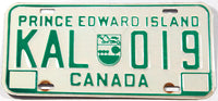 A classic 1981 passenger car license plate from the Canadian province of Prince Edward Island in very good plus condition