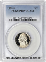 1982-S Jefferson Nickel certified PCGS Proof 69 Deep Cameo
