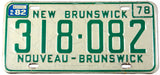 1982 New Brunswick License Plate