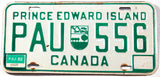 A classic 1982 passenger car license plate from the Canadian province of Prince Edward Island in very good plus condition