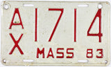 1983 Massachusetts Motorcycle License Plate