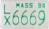 1984 Massachusetts Motorcycle License Plate