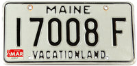 A classic 1984 Maine DMV car license plate in excellent minus condition