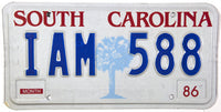 1986 South Carolina License Plate in unused excellent plus condition