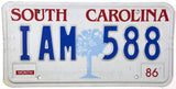 1986 South Carolina License Plate in unused excellent plus condition