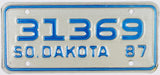 1987 South Dakota Motorcycle License Plate