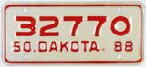 1988 South Dakota Motorcycle License Plate