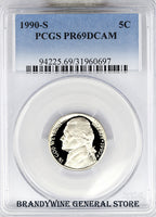 1990-S Jefferson Nickel certified PCGS Proof 69 Deep Cameo