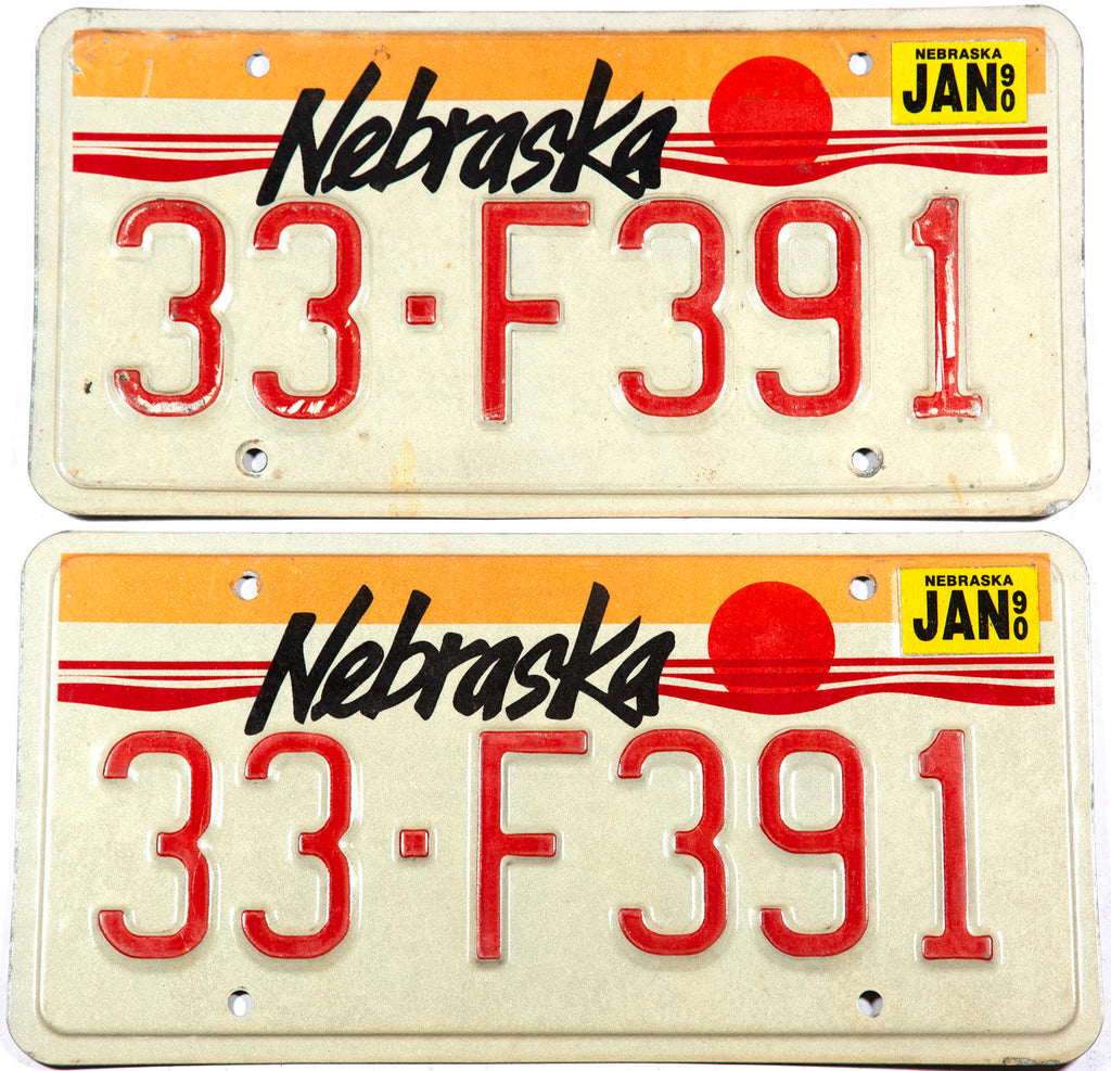 1990 Nebraska License Plates Brandywine General Store