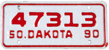 1990 South Dakota Motorcycle License Plate in near mint condition