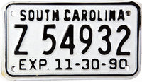 1990 South Carolina Motorcycle license plate in NOS near mint condition