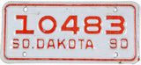 1990 South Dakota Motorcycle License Plate in very good plus to excellent minus condition