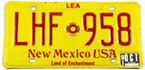 1991 New Mexico car license plate in excellent minus condition from Lea county